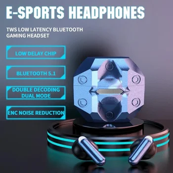 Беспроводная игровая гарнитура R10 TWS Bluetooth 5.1 с низкой задержкой, Шумоподавление, стереозвук, водонепроницаемые наушники для универсального телефона