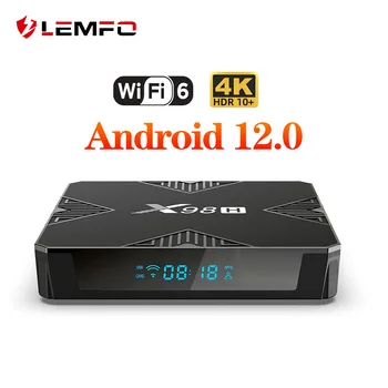 LEMFO X98H Smart TV Box Android 12 Allwinner H618 4K WIFI6 Google Voice Assistant Медиаплеер Youtube Телеприставка Android 12.0
