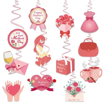 1 Комплект, Симпатичный Подвесной орнамент, создающий атмосферу, Тонкая работа, украшение в виде розового сердечка, Подвесной знак на День матери