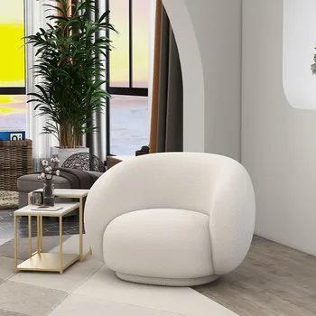 Arc cloth art гостиная, маленькая комната, светлый роскошный кашемир ягненка, современный простой белый скандинавский дизайнерский диван-кресло для приема гостей