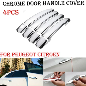 Для Citroen C4 C4 Picasso C6 Peugeot 207 308 407 Хромированная отделка дверной ручки