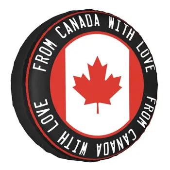 Изготовленный на Заказ Из Канады С Любовью Чехол Для Запасного Колеса Pajero Canadian Flag Pride 4WD RV Автомобильные Протекторы 14-17 Дюймов